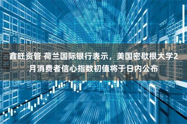 鑫旺资管 荷兰国际银行表示，美国密歇根大学2月消费者信心指数初值将于日内公布